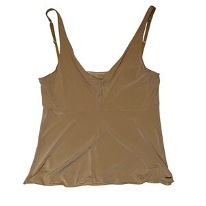 Jockey Camisole Tank Top Nude V-Neck Adjustable Strap Minimalist Soft Girl Sz M